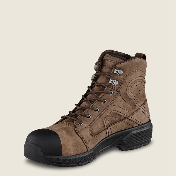 Red Wing Safety Bot Erkek - Exos Lite - 6-Inch Waterproof Toe - Kahverengi/Siyah - 69ELHUROF